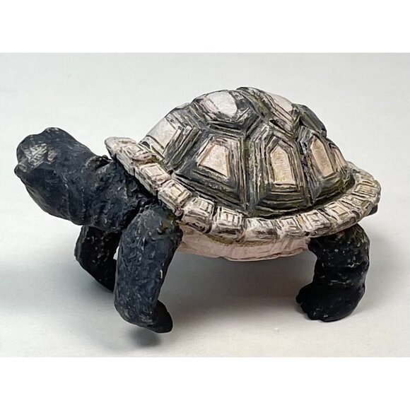 3" Carved Resin Gray TORTOISE FIGURINE Turtle Collectible Decorative Sculpture - Picture 2 of 4